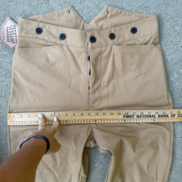 Frontier Classics Tan Western Civil War Old West Reenactment Pants 36x37 NWT - Picture 5 of 9